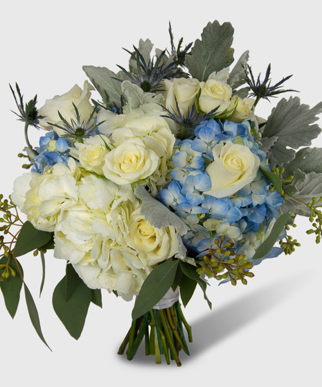 Garden Style Deluxe Bridal Bouquet - Ocean Breeze