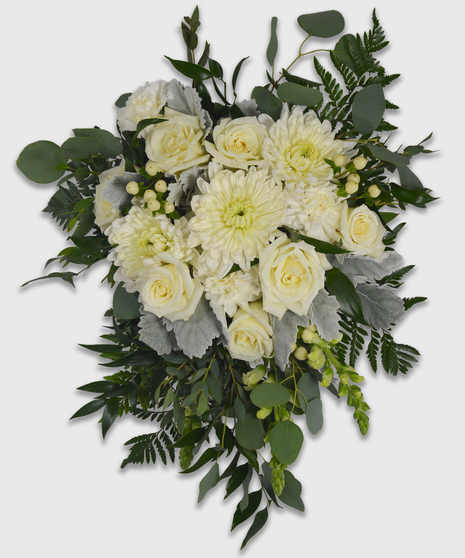 Garden Style Deluxe Cascading Bridal Bouquet - Choose Your Color