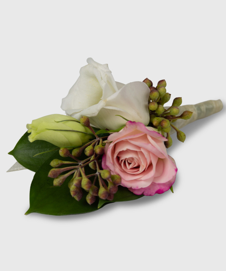 Mixed Blooms Boutonniere - Sherbert Dreams